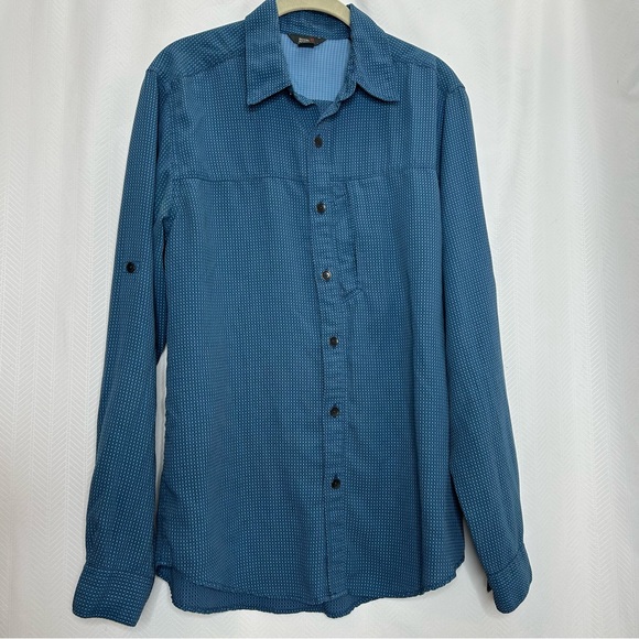 Royal Robbins men’s blue button up shirt long sleeves - Picture 1 of 6